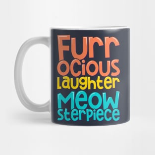 Cat Horror Furr-ocious Laughter Meowsterpiece Mug